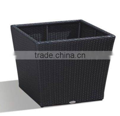 water resistant garden square brown rattan flower pot