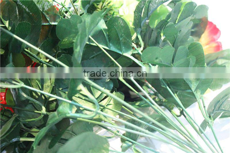 Home and outdoor garden table wedding gate decoration 60cm or 24inches Height artificial 3 heads flowers E04 0625