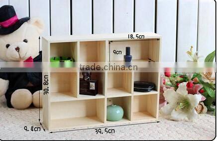 DIY display wood storage box cabinet on wall desk