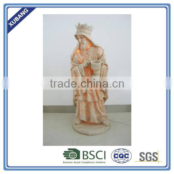 high quality religious figurine with light chain decoration