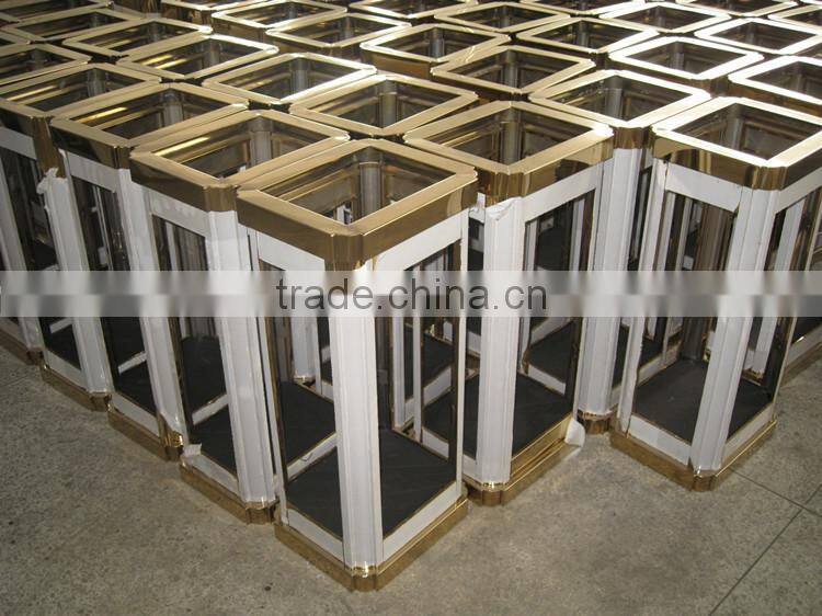 Modern outdoor recycle bin metal garbage waste bin (combo)