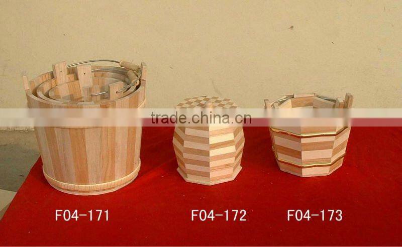 wholesale pretty wooden bucket for decoration
