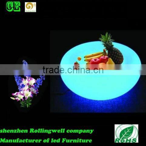 led fruit bowl, plastic fruit tray outdoor patio furniture factory direct wholesale, fruit plate for wedding and home decoration