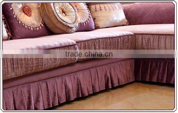 M8010 Arabic traditional L shape corner sofa in fabric from china foshan furniture