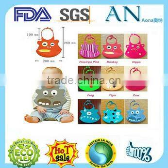 Unisex Washable Eco-friendly Silicone Bibs for Baby