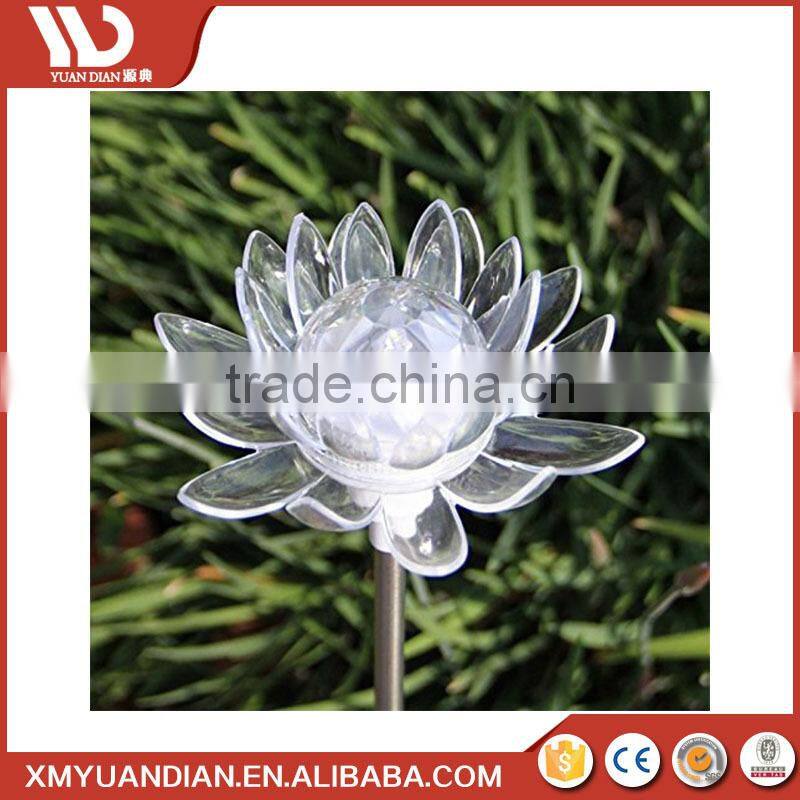 Rotating Flower Garden Stake Outdoor Yard Decor Led Lamp Solar Landscape Light