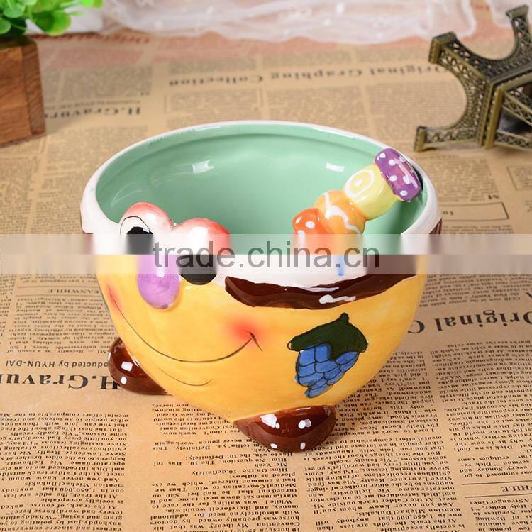12cm kids cartoon animal bowl with spoon