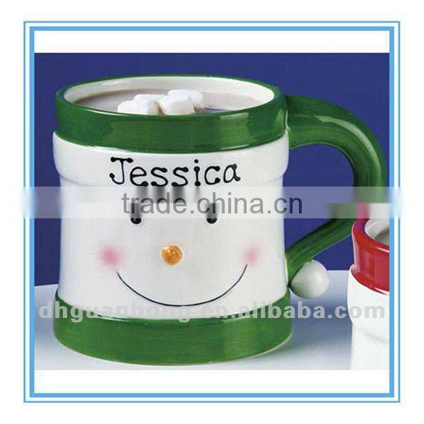 Christmas Ceramic candle holder in cup shape