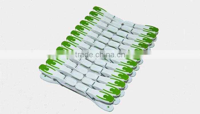 houseware soft grip spring strong printed TPR material clothes pin