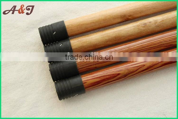 painted wooden poles with long plastic cap and greece thread