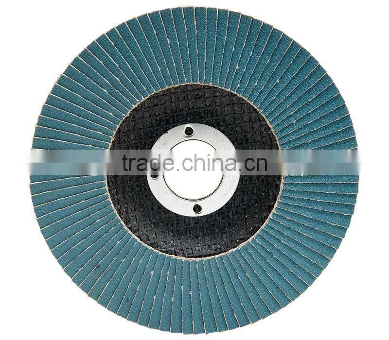 Chinese high quality zirconia abrasive wheel flap disc 100mm X 16mm
