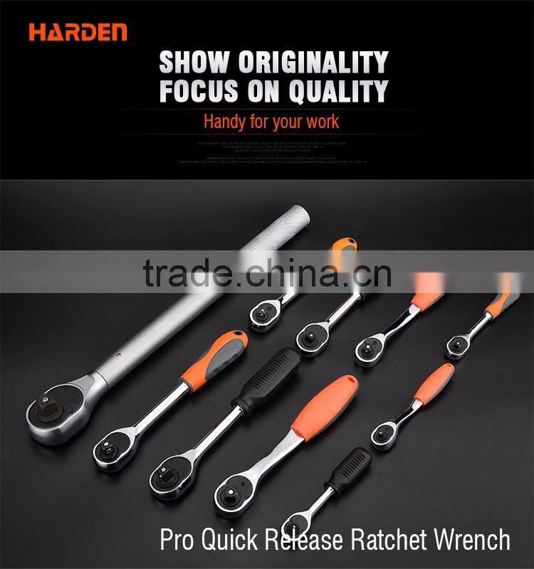 Professional 1/2" Quick Release Ratchet Wrench With Crank Grip Handle