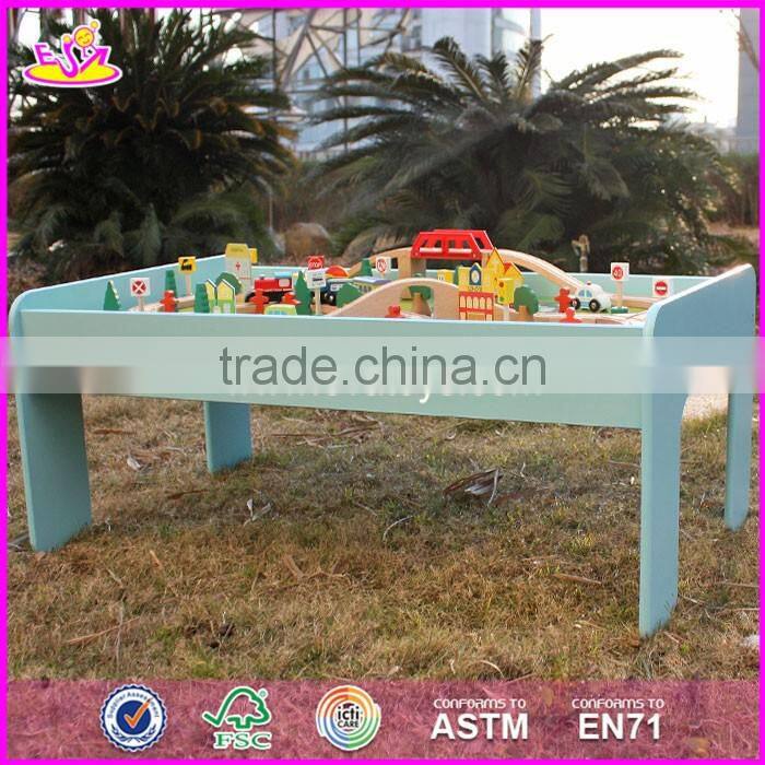 Top fashion funny activity toys wooden kids toy train W04C071-S