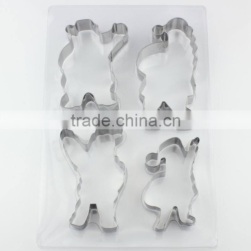 Christmas designer cake cutter fondant decorative fruit cutters cheap metal cookie cutters
