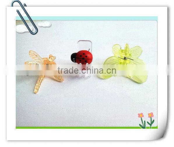 Garden Ladybug Shape Plant Support Colored Plastic Stick Clip.Garden Ornaments
