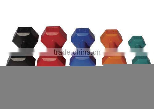 Colorful rubber coated dumbbell