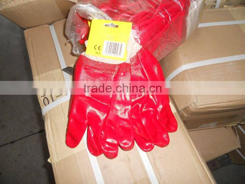10" Cuff PVC Gloves, Knit Wrist Glove