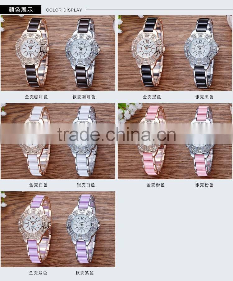 2017 round big dial rose gold dial sexy charming women's decoration watch for gift