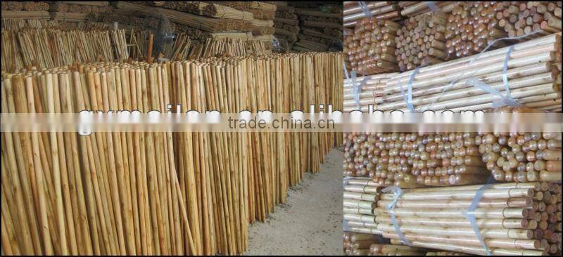 varnished wood stick for broom with low price