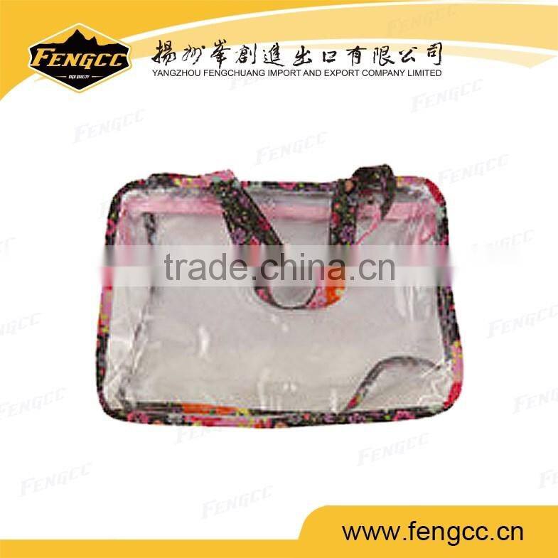 2016 travel season lady cosmetic clear pvc bag cosmetic case