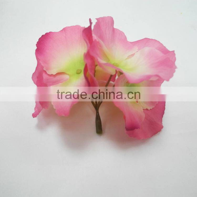 high quality handmade single stem wholesale silk flower hydrangea for wedding decoration