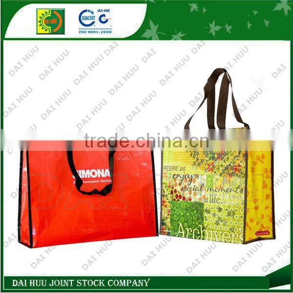 PP woven shopping bag, high quality lamination with BO PP