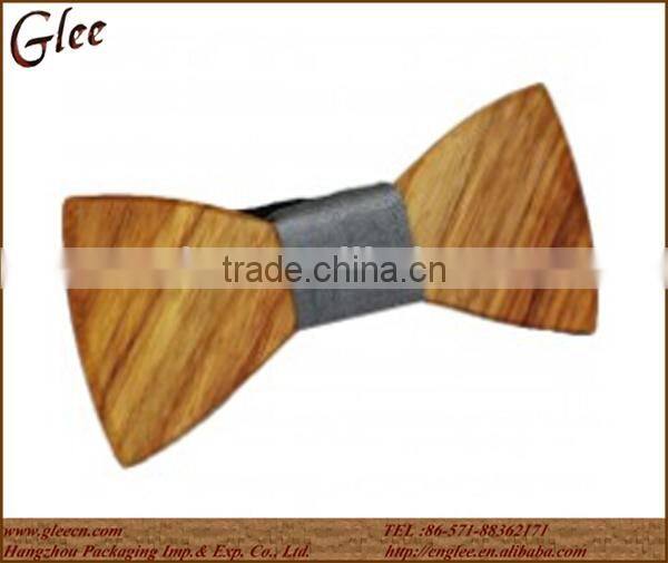 handmade wooden craft custom logo wooden bow tie