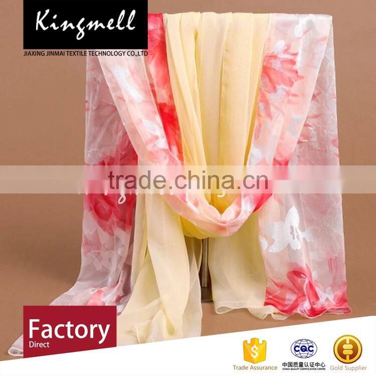 Customized silk chiffon scarfs 2017 women