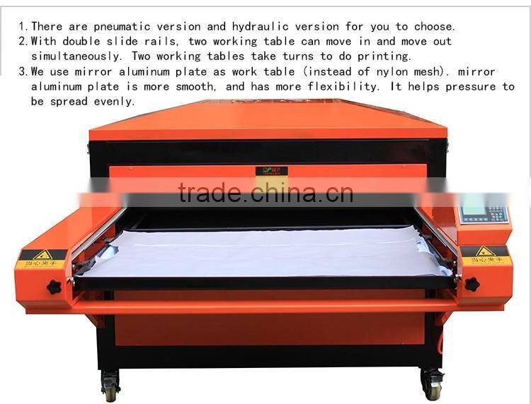 Popular large format sublimation heat press transfer printing machine 100*120cm 110*160cm