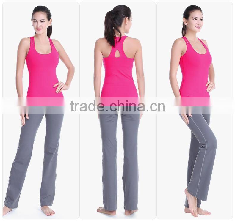 wholesale fashionable workmanship 100% cotton yoga pants