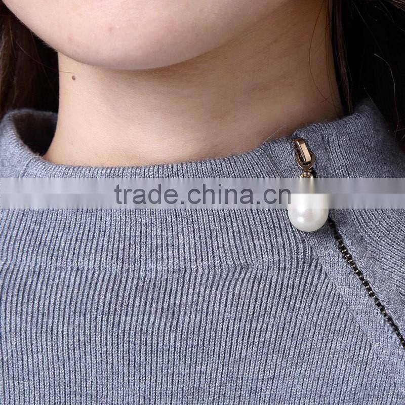 2017 fashion plain hand knitted sweater women cashmere sweater