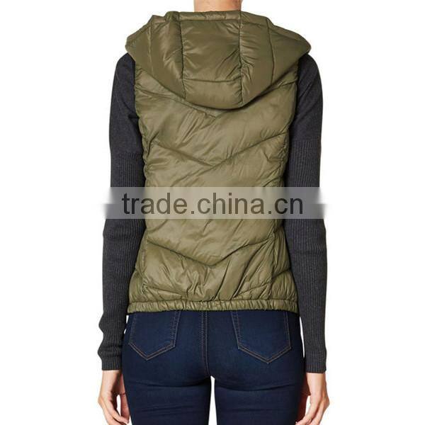 Wholesale new style quilting winter padded down feather vest jacket customizable