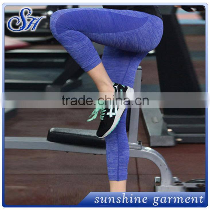 High waist cropped trousers Running fitness yoga pants