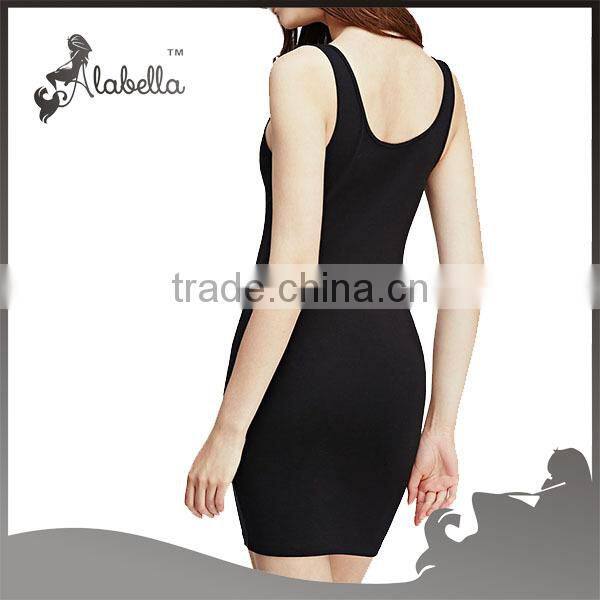 2015 hot selling fitness &yoga wear tank dress of Stretch-Knit Bodycon