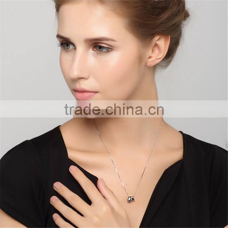 925 sterling silver fashion waterdrop shape pendant necklace