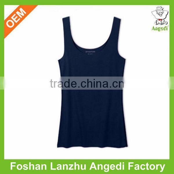 100% cotton ladies gym vest blank tank top custom made slim fit