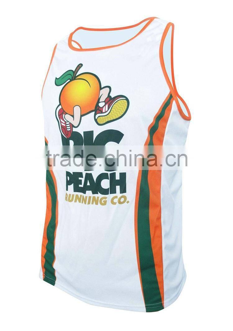 Custom Sublimation Printing Running Singlets & Vests