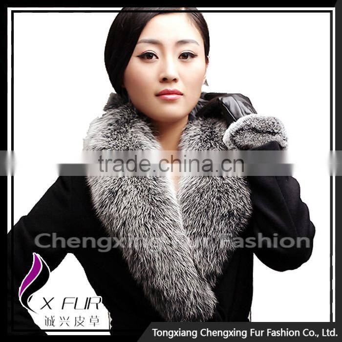 Collar-F17 Women Detachable Customed Color Real Fox Fur Collar