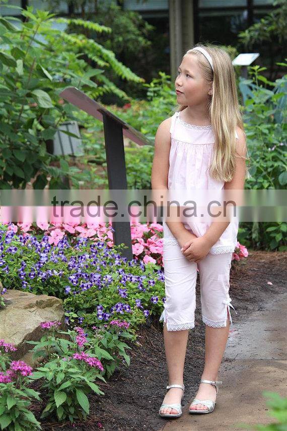 Whoesale Pink and Light Blue Boutique Baby Girl Clothes Sets