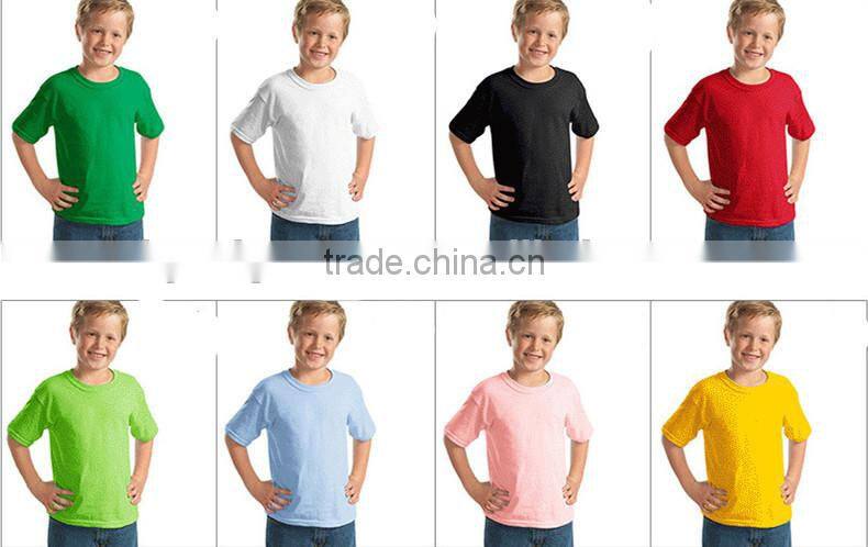 Soft and Breathable Custom 100 Combed Organic Blank Plain Kids T-shirt