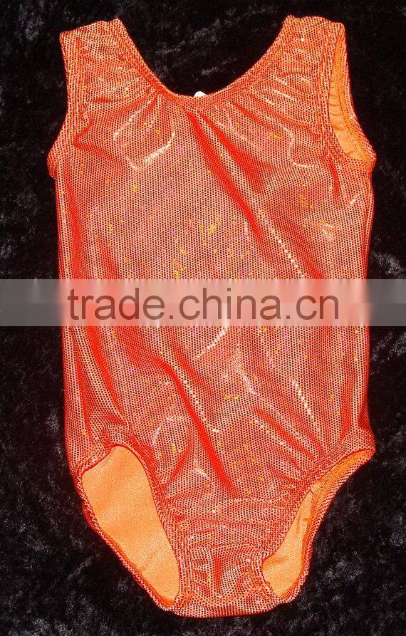 orange shattered glass Gymnastics Leotard