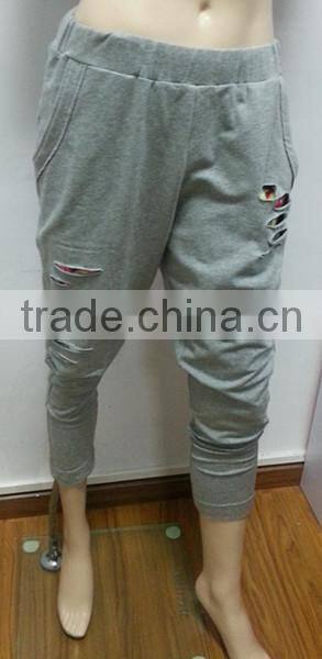 fashion design cotton lady casual sweat pants