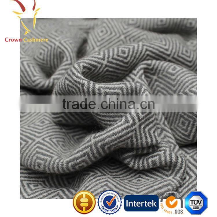 Hot Sale Wool Cashmere Blended Woven Travel Throws Blankets