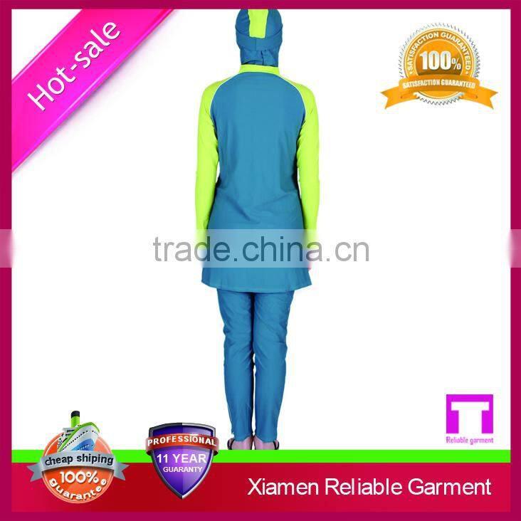 High waist islamic swimsuits muslim swimwear