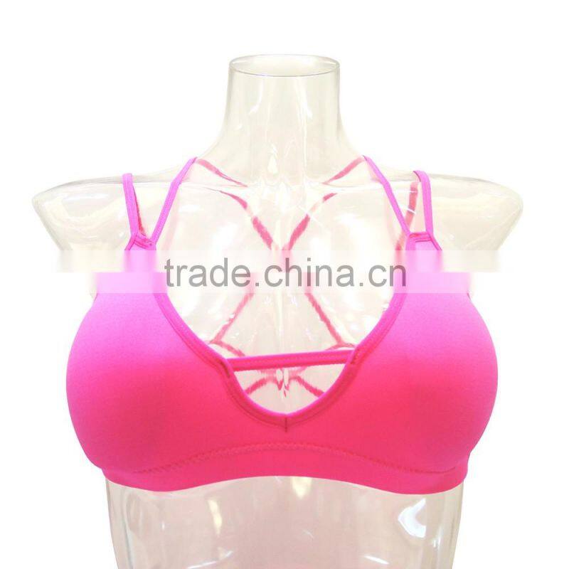 2016 strappy fitness bra women underwear sports wear lingerie seamless sexy bra