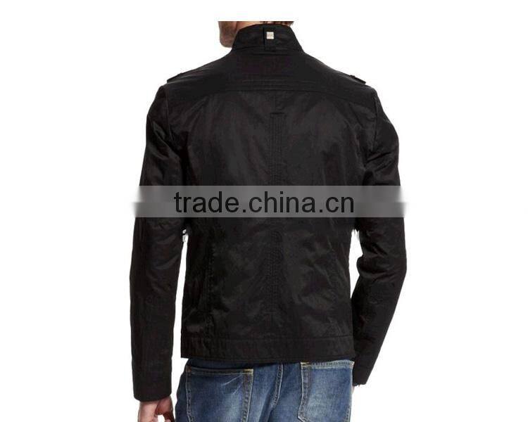 PQ291 Black Nylon Windbreaker Jacket