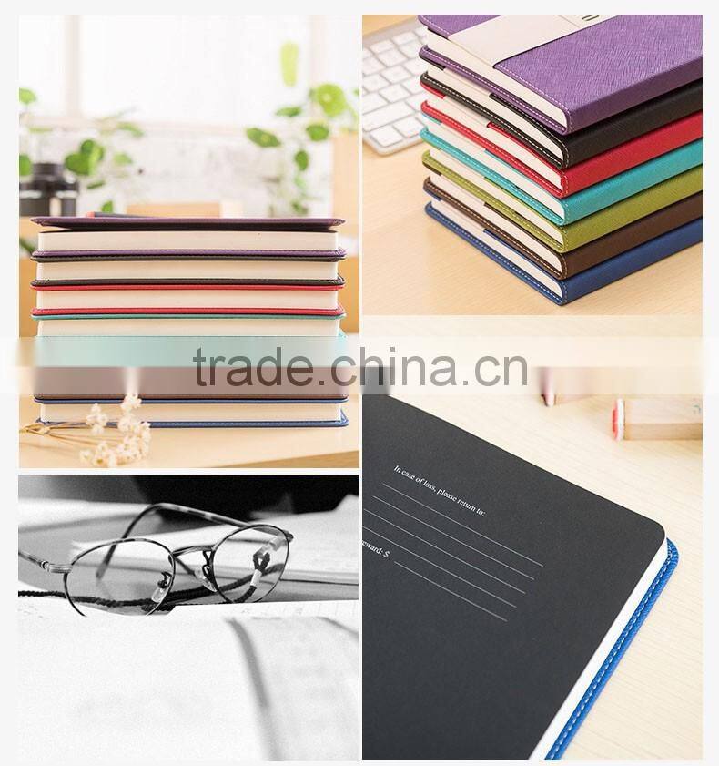 A5 softcover busniess notebook PU section sawing binding planner for gift customizable logo