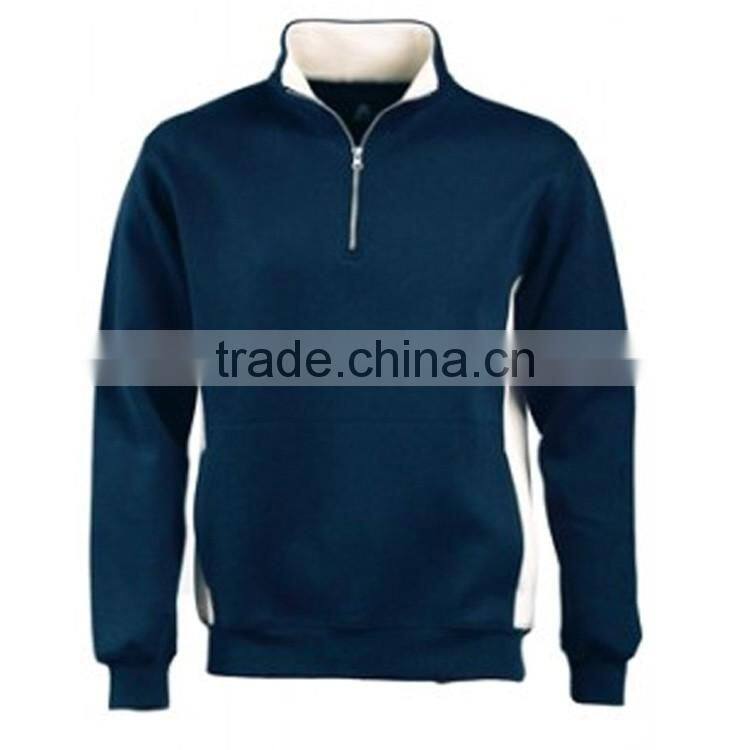 Custom 1/4zipper long sleeve sweatshirt men blank sweatshirt