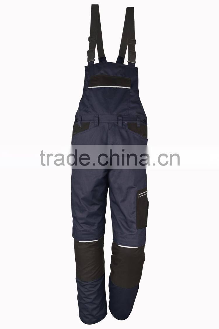 Hot sale economic polycotton trousers men's work overalls bib top pants