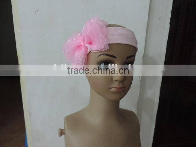 2016 boutique kids girl bowknot headband Baby Girl Top Knot Turban Hedband Children Flower Hairband